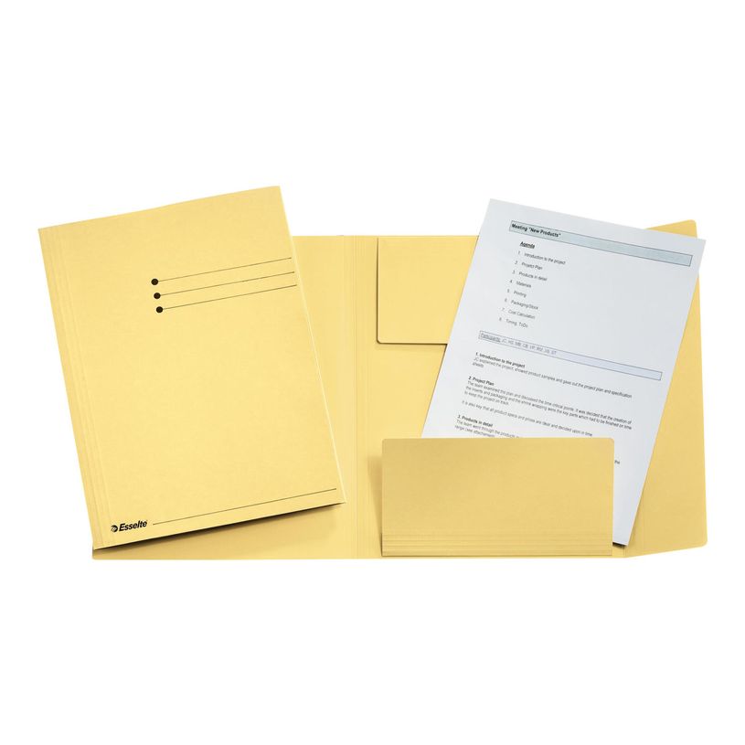 5411313603546-Esselte - Chemise à 3 rabats - A4 - Pour 250 feuilles - jaune (pack de 50)-P_405145681_1-0