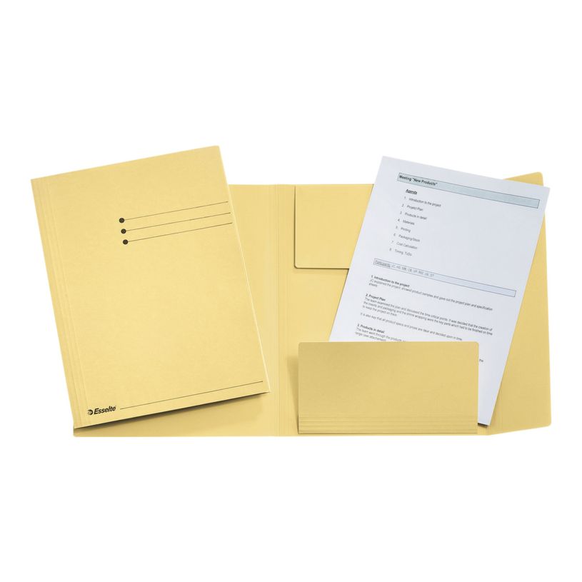 5411313603546-Esselte - Chemise à 3 rabats - A4 - Pour 250 feuilles - jaune (pack de 50)-P_405145681_2-1