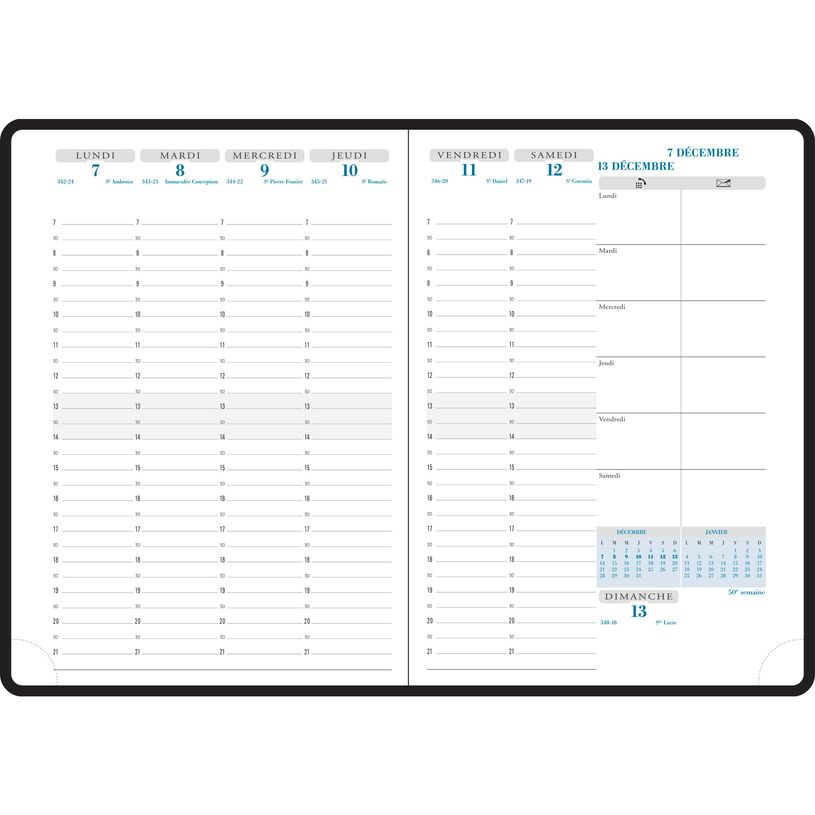 3660942080767-Agenda Eden Visuel Horizons 20 - 1 semaine sur 2 pages - 15 x 21 cm - gris - Exacompta-P_405147059_2-1