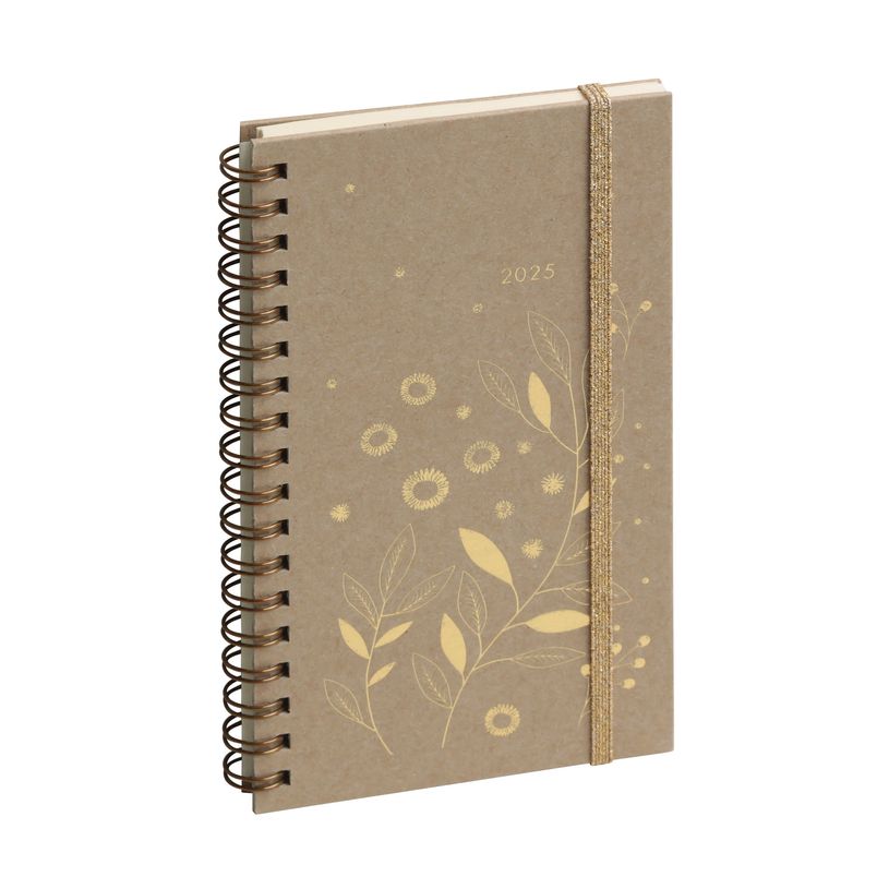 3660942082341-Agenda de poche spiralé Végétal Espace 16S - 1 semaine sur 2 pages -  9 x 16 cm - kraft-P_405147071_1-0