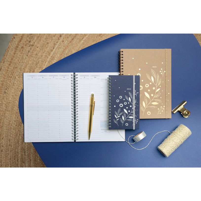 3660942082341-Agenda de poche spiralé Végétal Espace 16S - 1 semaine sur 2 pages -  9 x 16 cm - kraft-P_405147071_2-1