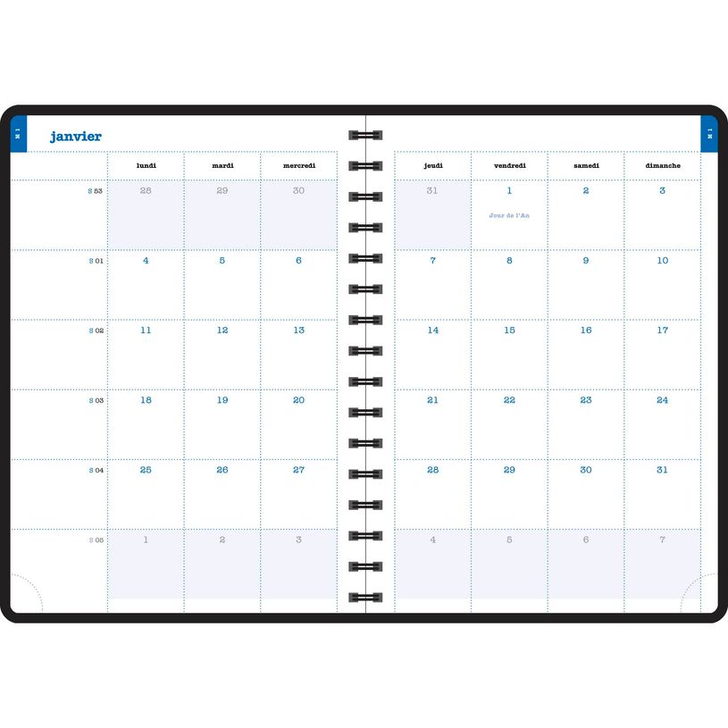 3660942082754-Agenda spiralé Sophie Adde Lady 20S - 1 semaine sur 2 pages - 15 x 21 cm - oiseaux - Exac-P_405147088_3-2
