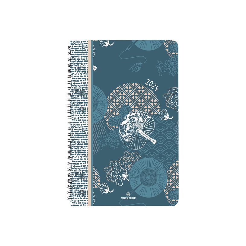 3664447156873-Oberthur Tokyo - Agenda 1 semaine sur 2 pages - 16 x 24 cm - vagues-P_405148944_1-0