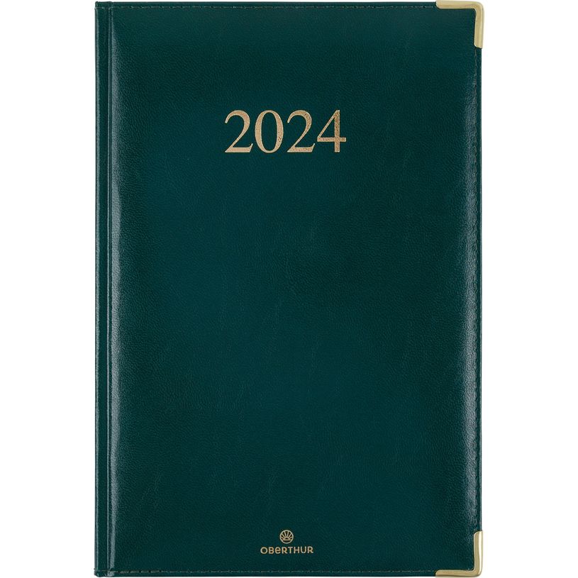 3664447158273-Agenda Kiev - 1 semaine sur 2 pages - 17 x 24,5 cm - vert - Oberthur-P_405148965_1-0