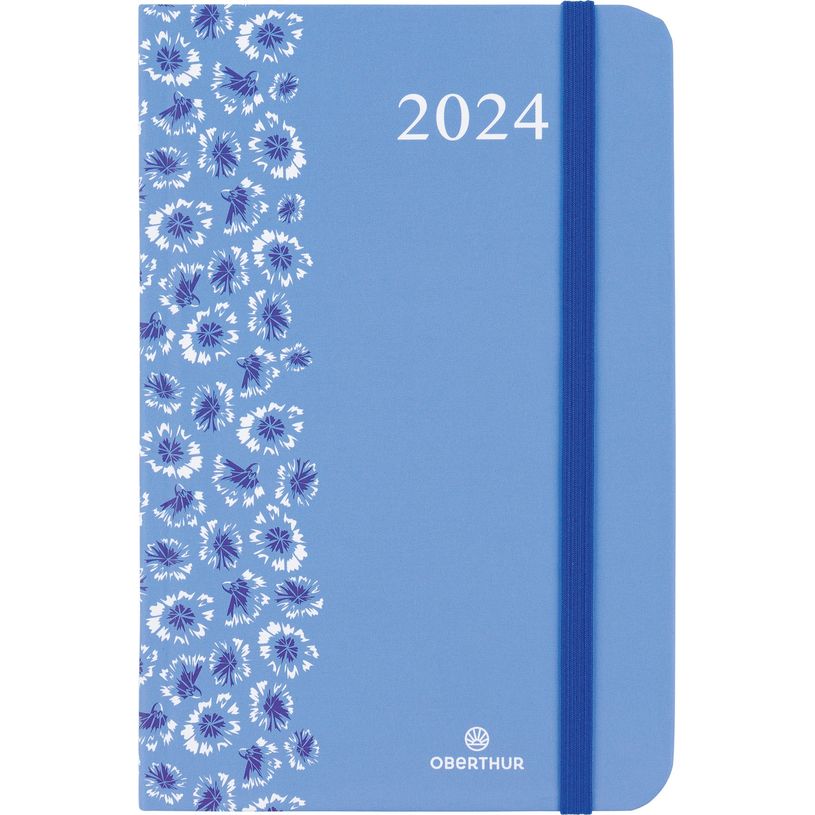 3664447153674-Agenda Anahita - 1 semaine sur 2 pages - 10 x 15 cm - floralie bleu - Oberthur-P_405148989_1-0