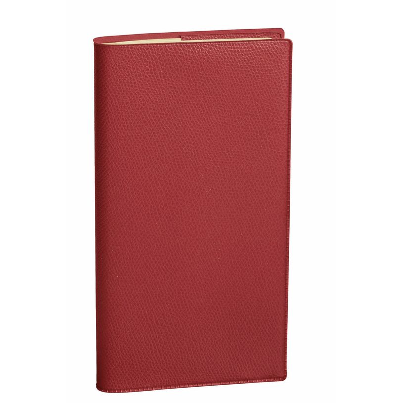 3371010480487-Agenda de poche Impala Italnote avec répertoire - 1 semaine sur 2 pages - 8,8 x 17 cm - rouge - Quo Va--0
