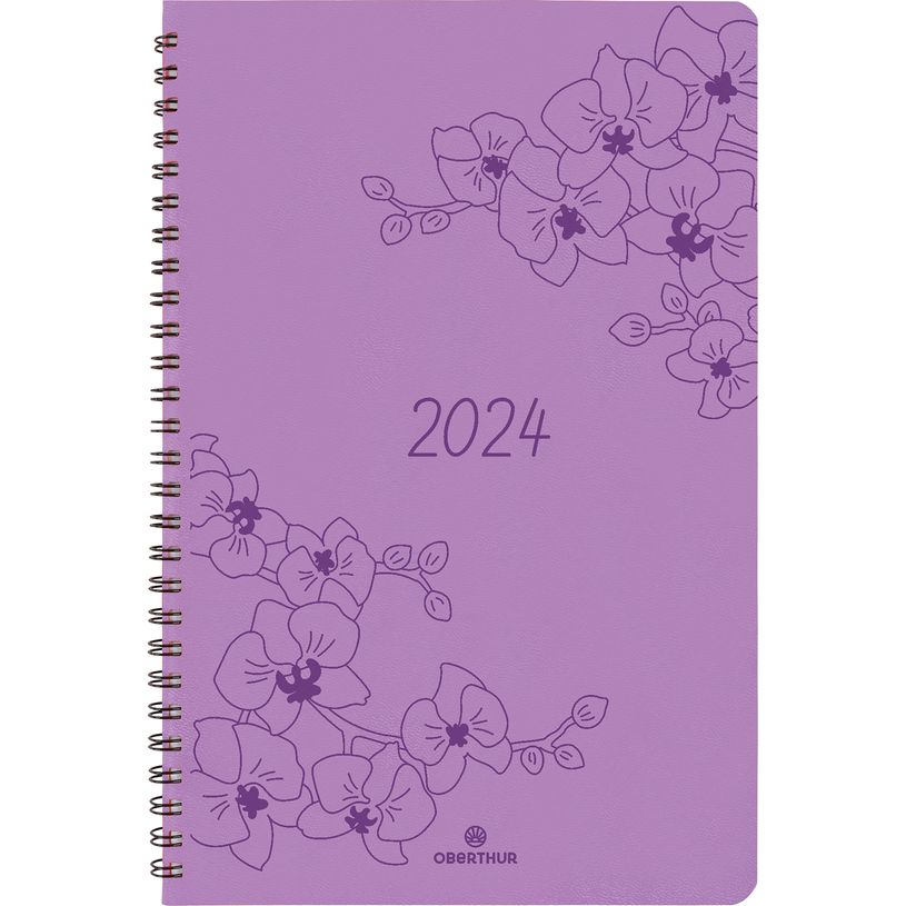 3664447157306-Agenda à spirale Primrose - 1 semaine sur 2 pages - 22 x 28 cm - lilas - Oberthur-P_405149139_1-0