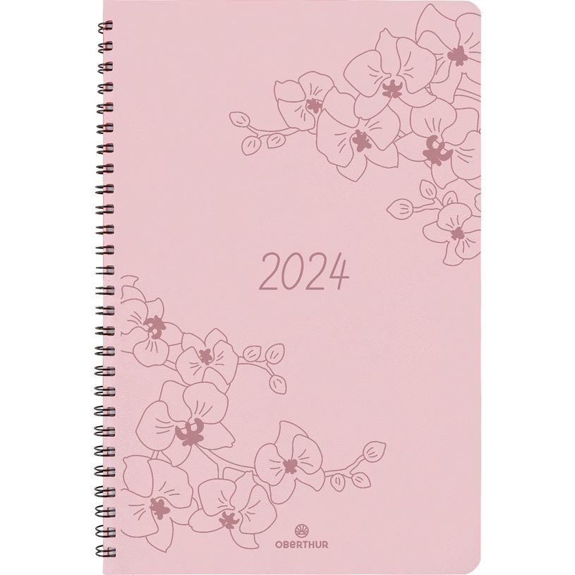 3664447157511-Agenda à spirale Primrose - 1 semaine sur 2 pages - 10 x 15 cm - rose - Oberthur-P_405149160_1-0