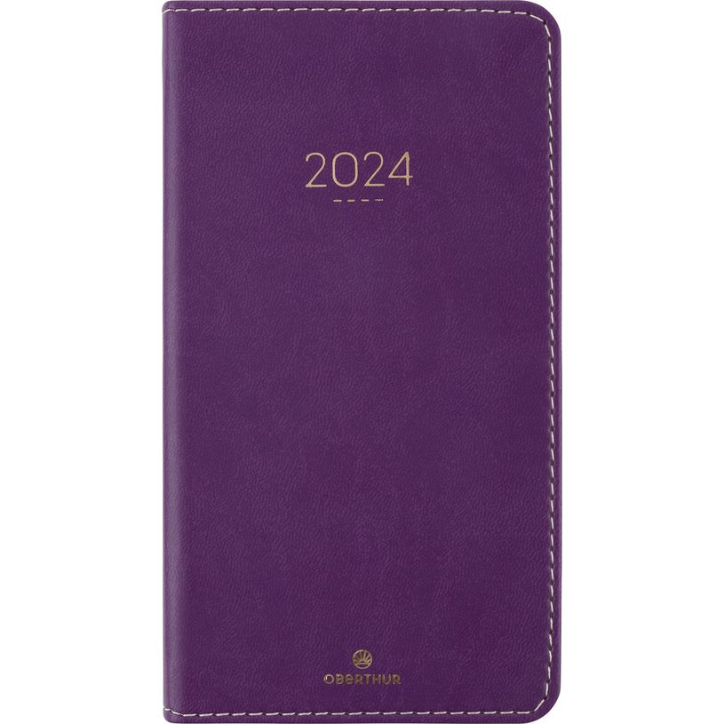 3664447161259-Agenda Eton - 1 semaine sur 2 pages - 9,5 x 17 cm - violet - Oberthur-P_405149203_1-0