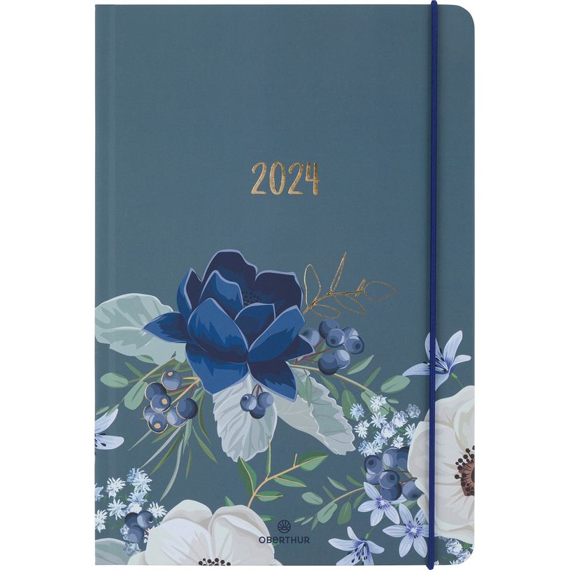 3664447158129-Agenda Giverny - 1 semaine sur 2 pages - 17 x 24,5 cm - bleu - Oberthur-P_405149272_1-0