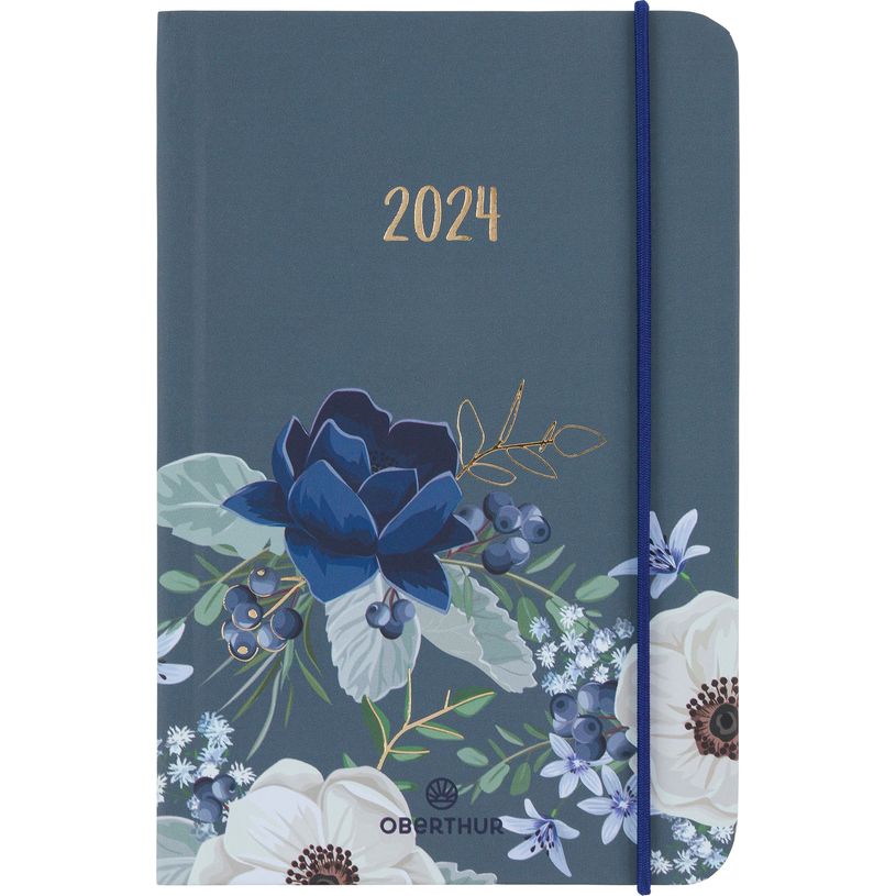 3664447158211-Agenda Giverny - 1 semaine sur 2 pages - 10 x 15 cm - bleu - Oberthur-P_405149281_1-0