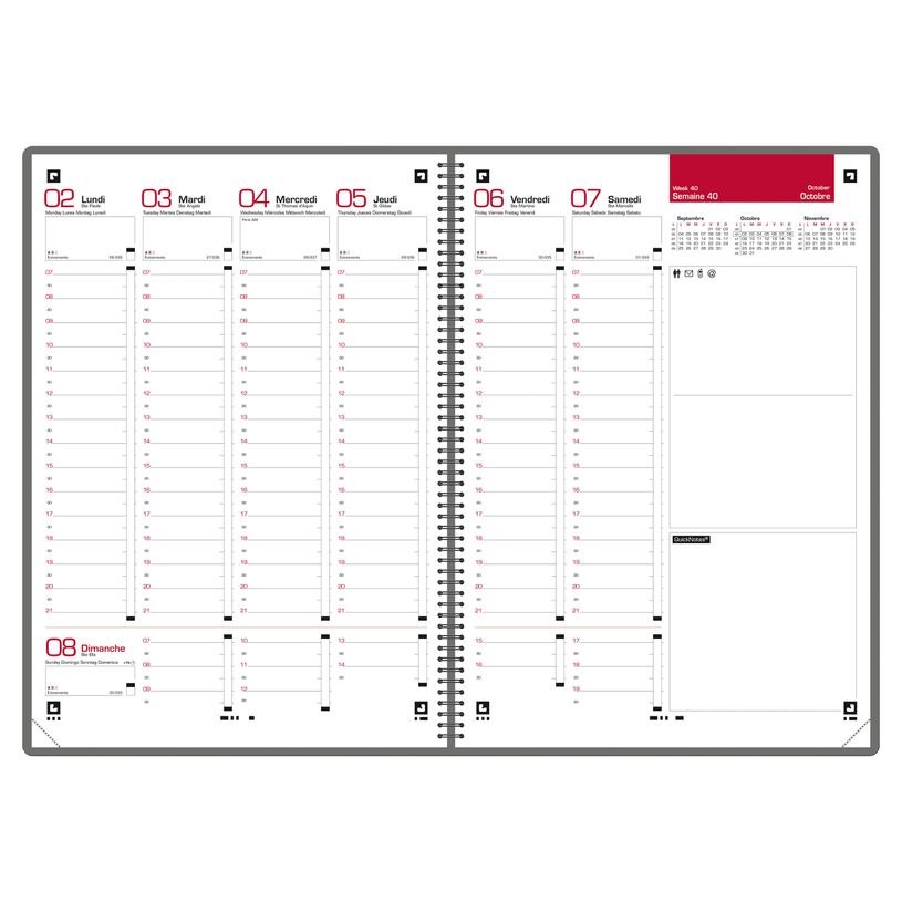 3147280261695-Agenda spiralé Voyage - 1 semaine sur 2 pages - 15 x 21 cm - violet - Oxford-P_405149725_2-1