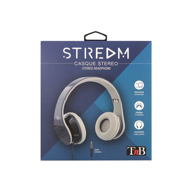 3303170088142-T'nB STREAM - Casque filaire prise jack 3,5mm - bleu-P_405150566_4-3