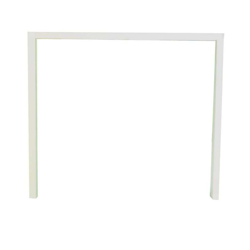 3253310482418-Bureau simple IRIS - L180 cm - Pieds blanc - plateau imitation noyer-P_405152216_2-1