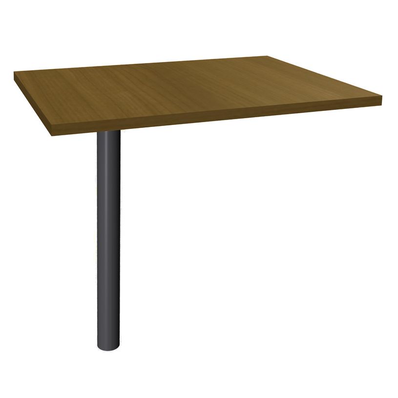 3253310379572-Extension IDRA/DUAL sur pied tube - 80 x 60 cm - Pied anthracite - plateau imitation noyer-P_405152532_1-0