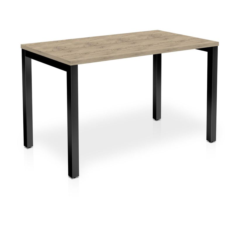 3617350003864-Bureau ARIAL - L160 x P80 cm - plateau imitation chêne brunswick - pieds noirs-P_405153388_1-0