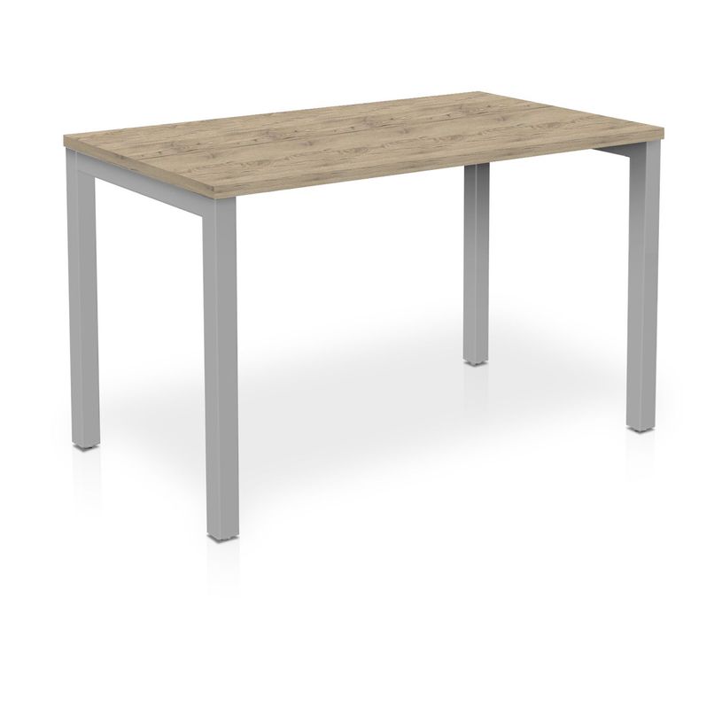 3617350003789-Bureau ARIAL - L180 x P80 cm - plateau imitation chêne brunswick - pieds gris aluminium-P_405153396_1-0