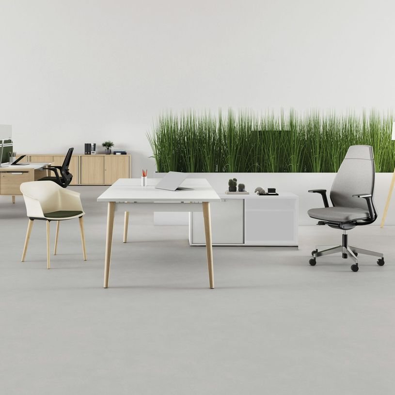 3617350004076-Bureau manager ROBIN - L200 x P100 cm - avec console retour à gauche L120 x P43,2 cm - plateau -P_405153598_2-1