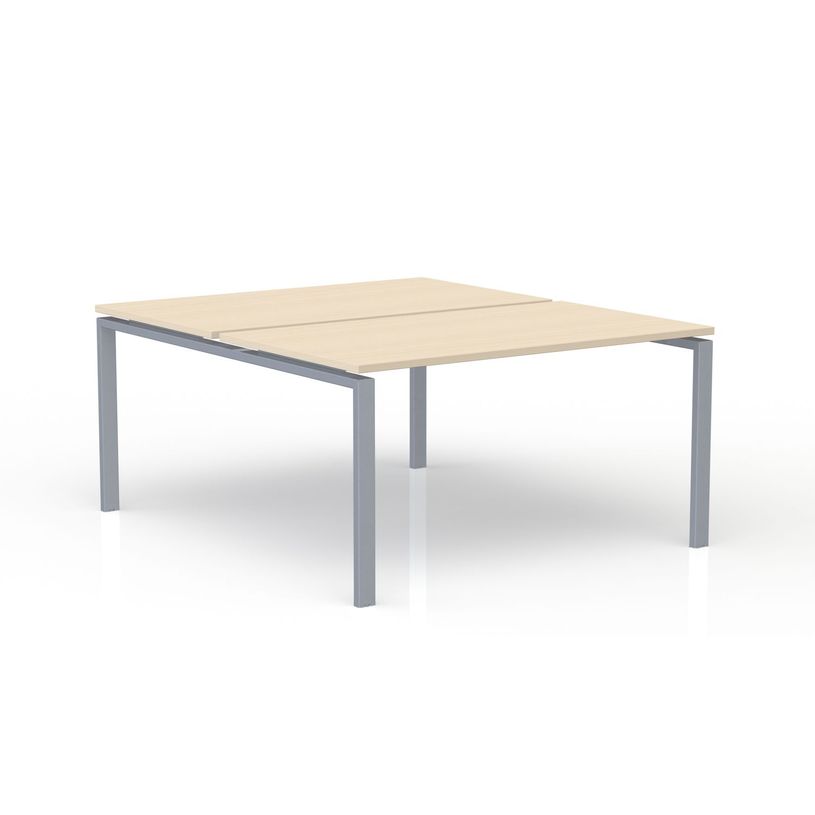 3617350005448-Bureau Bench CONECT - L160 x P165 cm - plateau imitation érable - pieds gris-P_405153698_1-0