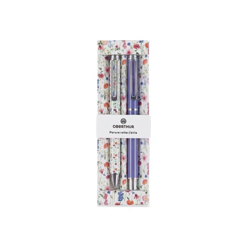 3664447158709-Oberthur Carmen - Parure de stylo à bille et roller - lavande-P_405153928_2-0
