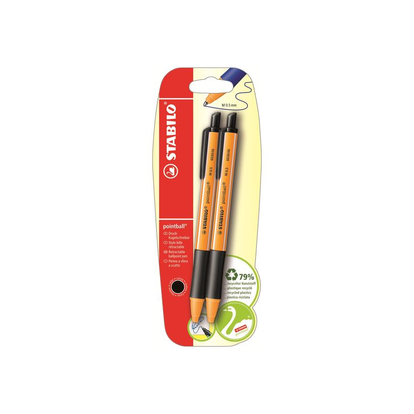 4006381437189-STABILO pointball - Lot de 2 stylos à bille - noir-P_405154131_1-0