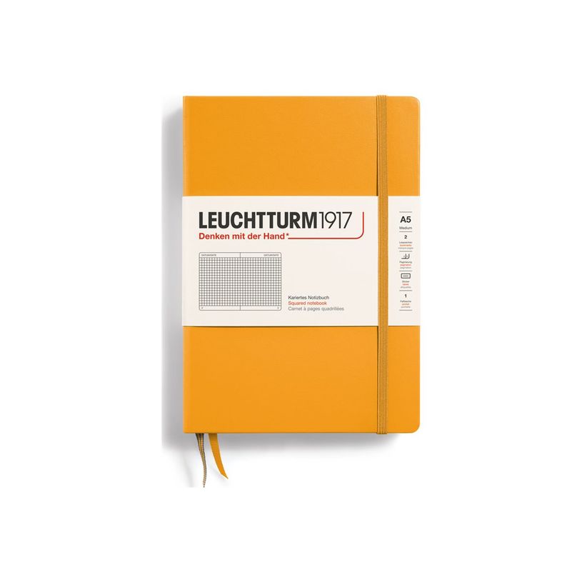 4004117587993-Leuchtturm1917 - Carnet de notes rigide A5 - quadrillé - orange-P_405155321_1-0
