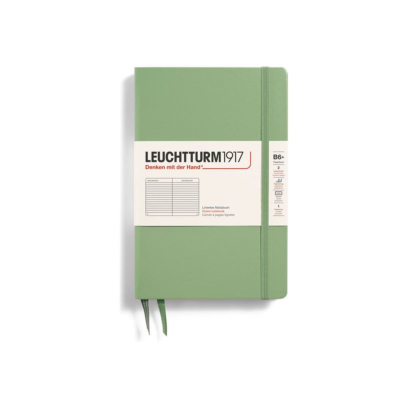 4004117635588-Leuchtturm1917 - Carnet de notes rigide B6+ - ligné - vert sauge-P_405155525_1-0