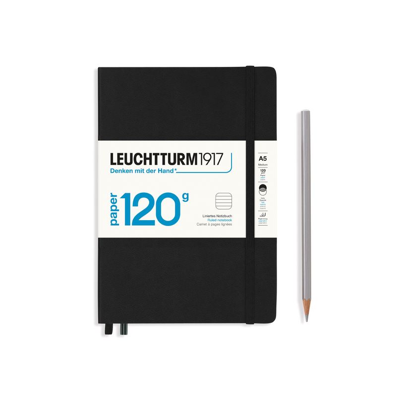 4004117589164-Leuchtturm1917 Edition 120 - Carnet de notes rigide A5 - ligné - noir-P_405155547_1-0