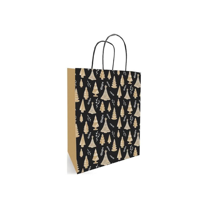 3281650577563-Logistipack - 50 sacs cadeau Kraft - poignées torsadées - 23 cm x 12 cm x 30 cm - woody-P_405156736_1-0