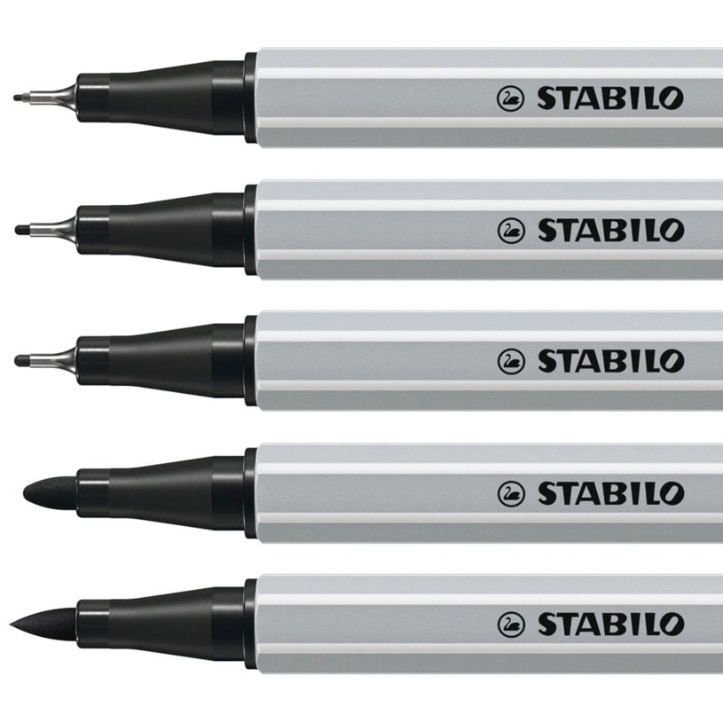 4006381604369-STABILO Creative tips ARTY - 5 Feutres de coloriage de pointes différentes - noir-P_405161044_3-2