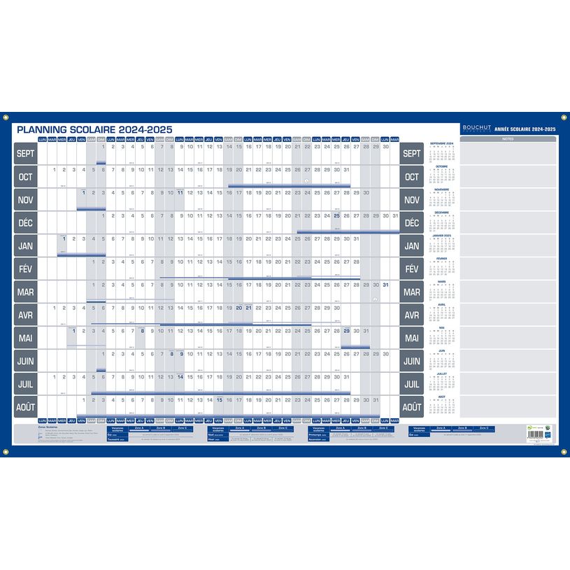 3592930023992-Planning annuel + feutre - effaçable - 60 x 99 cm - Bouchut-P_405162596_1-0