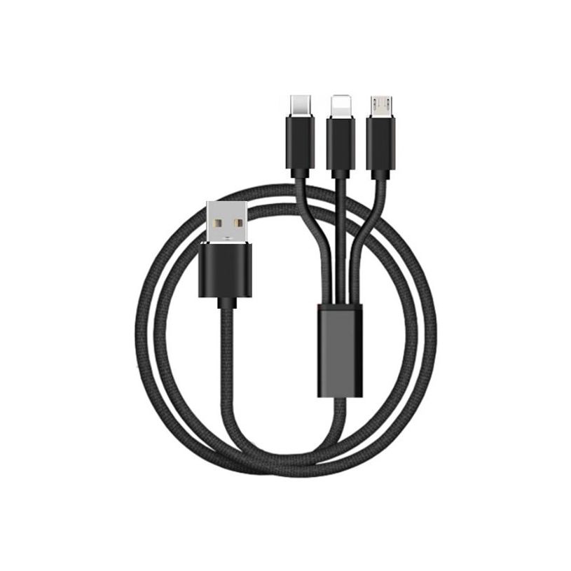 3701090646938-Wave Concept Elegance 3in1 - Câble de charge USB vers Micro-USB, Lightning, USB-C - 1 m --P_405163080_2-0