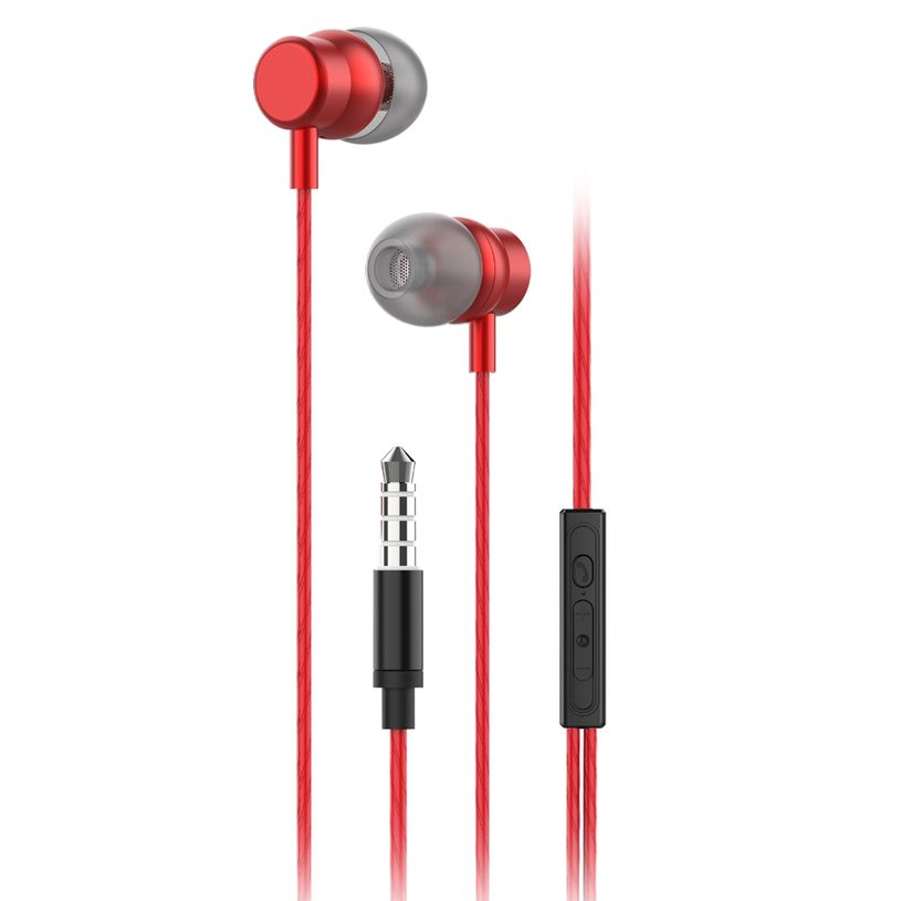 3701090637660-Wave Concept Urban Sound - Écouteurs filaire avec micro - intra-auriculaire - rouge-P_405163104_3-2