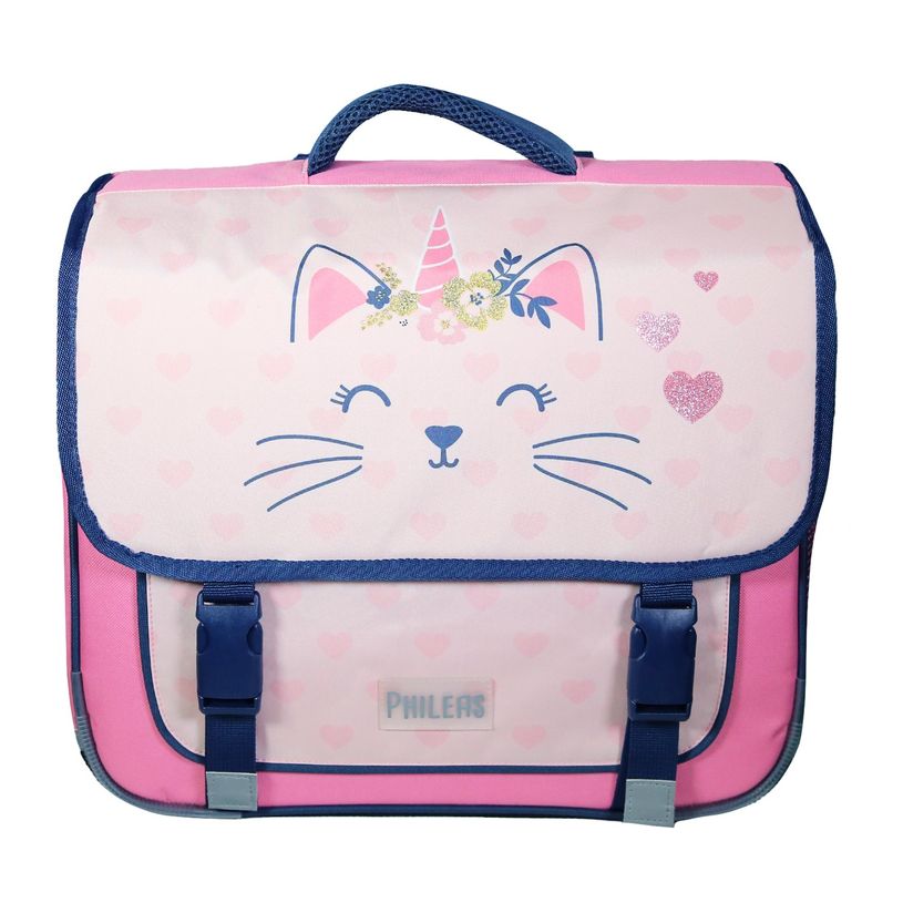 3666311019185-Cartable Phileas - 38 cm - 2 compartiments - moustache - Bagtrotter-P_405163933_1-0