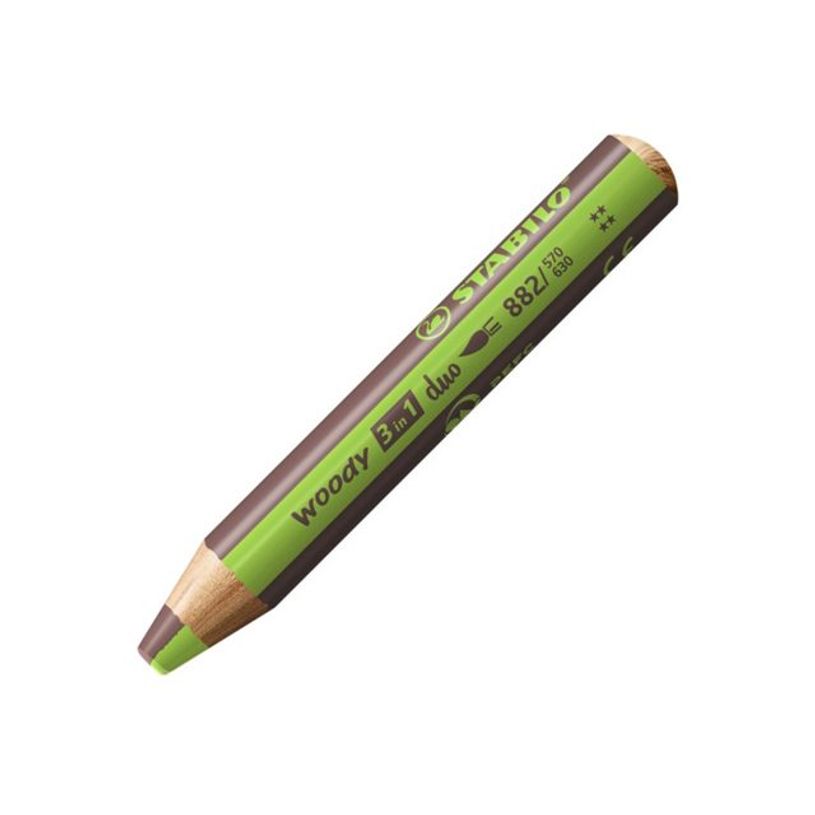 4006381603706-STABILO woody 3 in 1 duo - Crayon de couleur - vert clair/marron-P_405164794_1-0