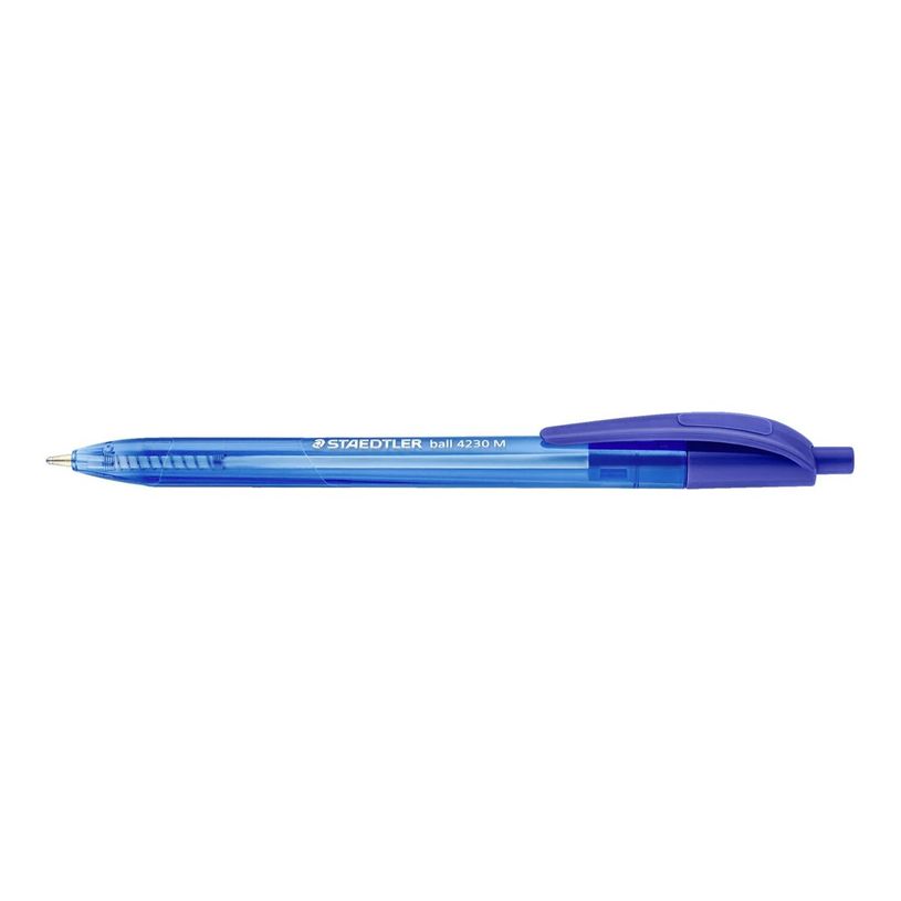 4007817101438-STAEDTLER ball 4230 - Stylo à bille rétractable - bleu - 1 mm - pointe moyenne-P_405184396_1-0