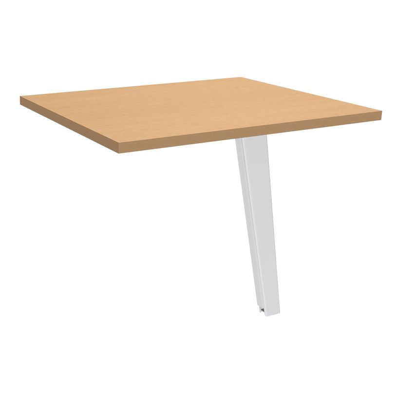 3253310335509-Retour direct pour bureau Steely - L80xP60 cm - plateau imitation hêtre - pieds blanc-P_405185131_1-0