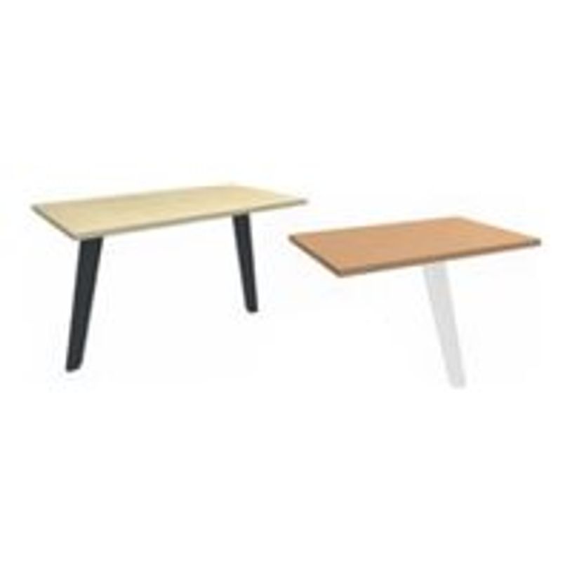 3253310387263-Retour direct pour bureau Steely - L80 - 1 Pied métal blanc - plateau noyer-P_405185137_1-0