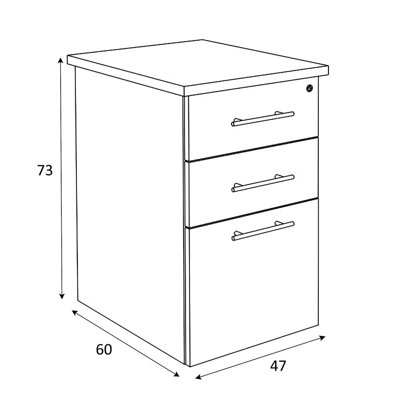 3253310214545-Caisson HT bureau - steely/stelly manager - Profondeur 60 cm  - chene gris  - top bleu arg-P_405185160_2-1