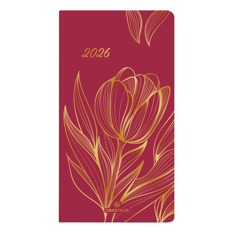 3664447179292-Agenda de poche Astoria - 1 semaine sur 2 pages - 9,5 x 17 cm - orange - Oberthur--0