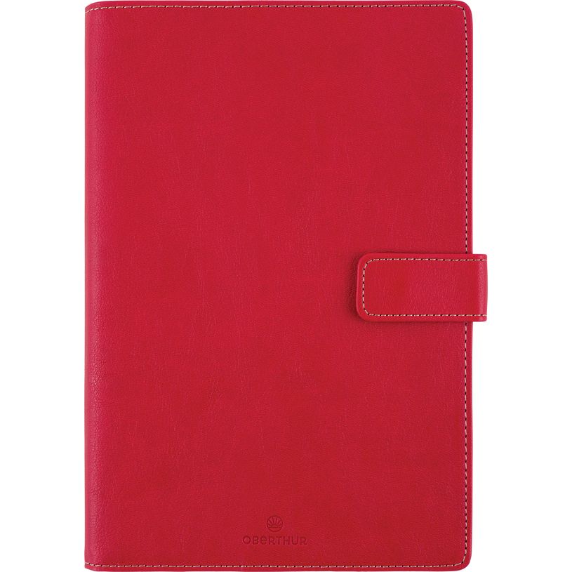 3664447186122-Agenda Milano - 1 semaine sur 2 pages - 17 x 24,5 cm - rouge - Oberthur--0
