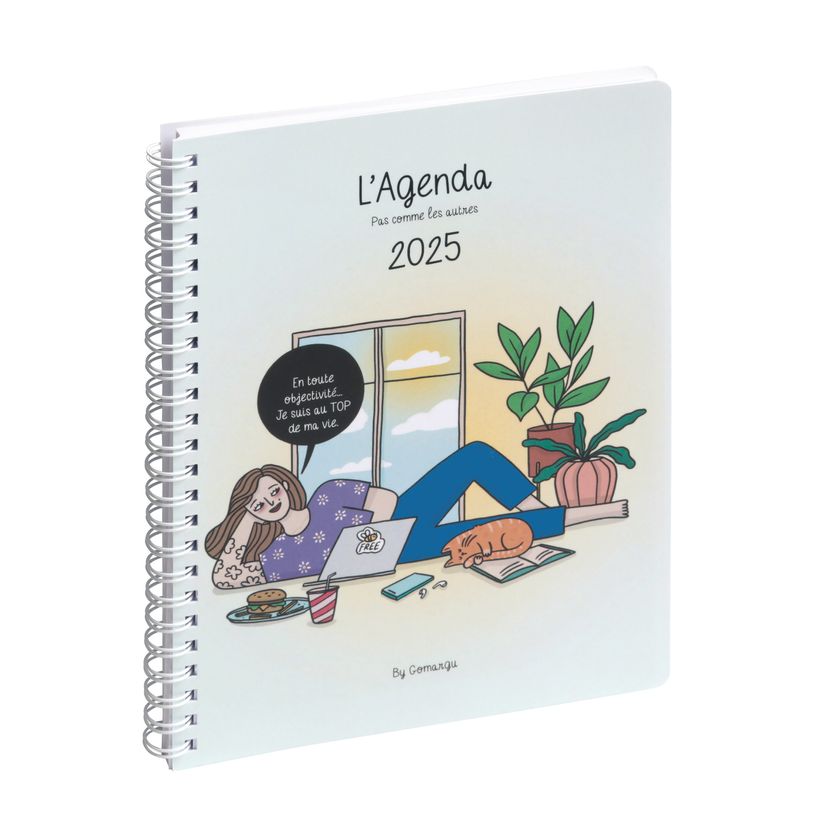3660942086554-Agenda de bureau Gomargu 21S spiralé - 1 semaine sur 1 page - 15 x 21 cm - Au top - Exaco-P_405186218_1-0