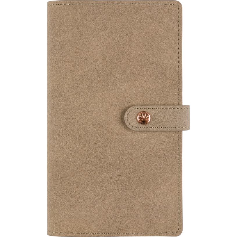 3664447181530-Agenda à spirale Ramatuelle - 1 semaine sur 2 pages - 9,5 x 17,5 cm - taupe - Oberthur-P_405186264_1-0