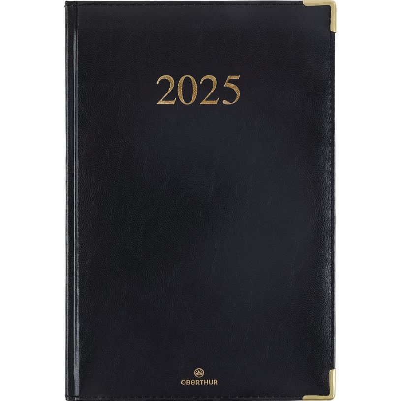 3664447206288-Agenda Kiev - 1 semaine sur 2 pages - 17 x 24,5 cm - noir - Oberthur-P_405186284_1-0