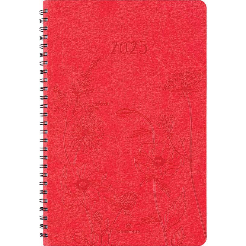 3664447204918-Agenda à spirale Primrose - 1 semaine sur 2 pages - 17 x 24,5 cm - corail - Oberthur-P_405186332_1-0