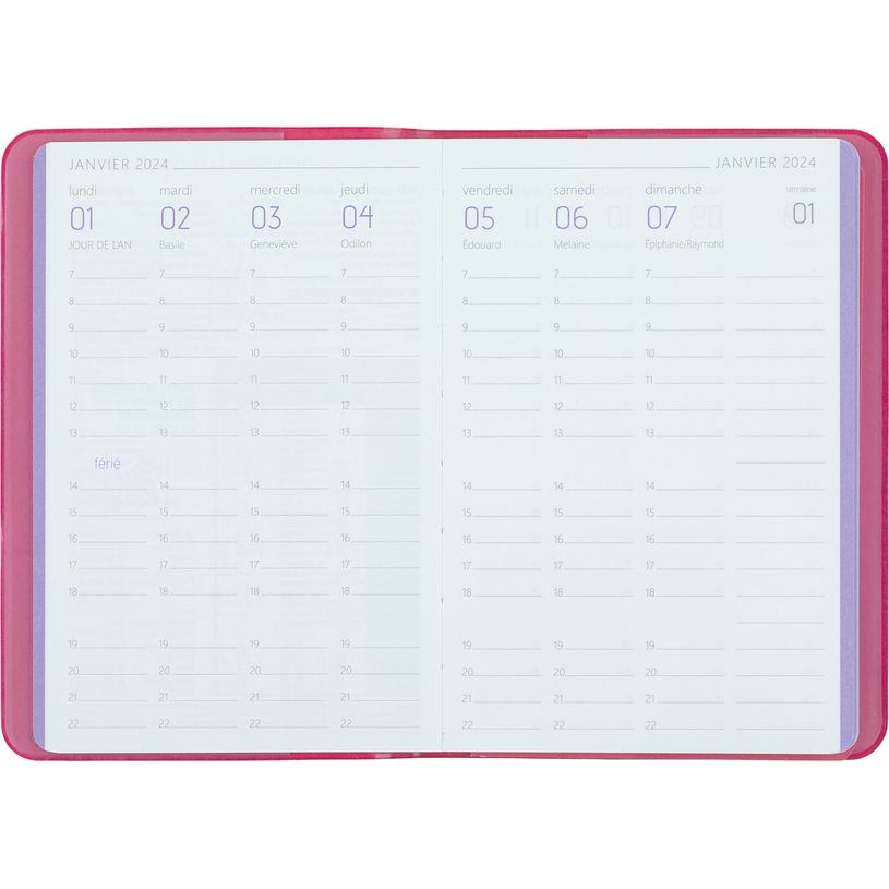 3664447205755-Agenda Colornote - 1 semaine sur 2 pages - 10 x 15 cm - fuchsia - Oberthur-P_405186356_2-1