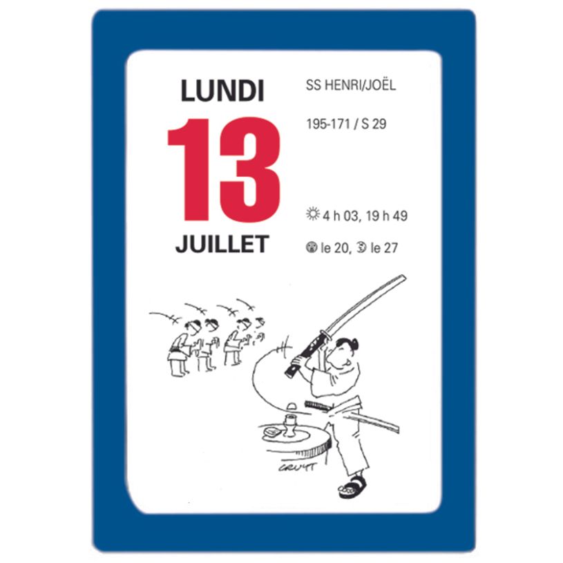 3664447206783-Oberthur - Bloc éphéméride humoristique - 6 x 9 cm - bleu-P_405186427_1-0