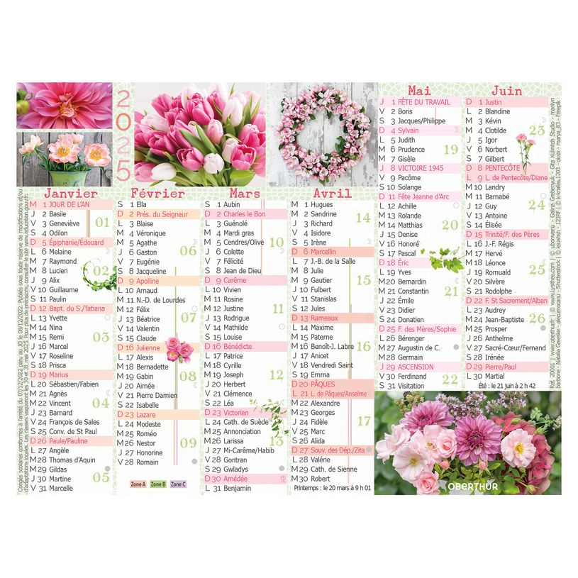 3664447193458-Mini calendrier illustré - 6 mois par face - 13,5 x 17,5 cm - différents modèles dispon-P_405186493_7-6