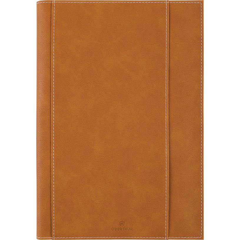 3664447204352-Agenda à spirale Burgos - 1 semaine sur 2 pages - 22 x 28 cm - camel - Oberthur-P_405187990_1-0