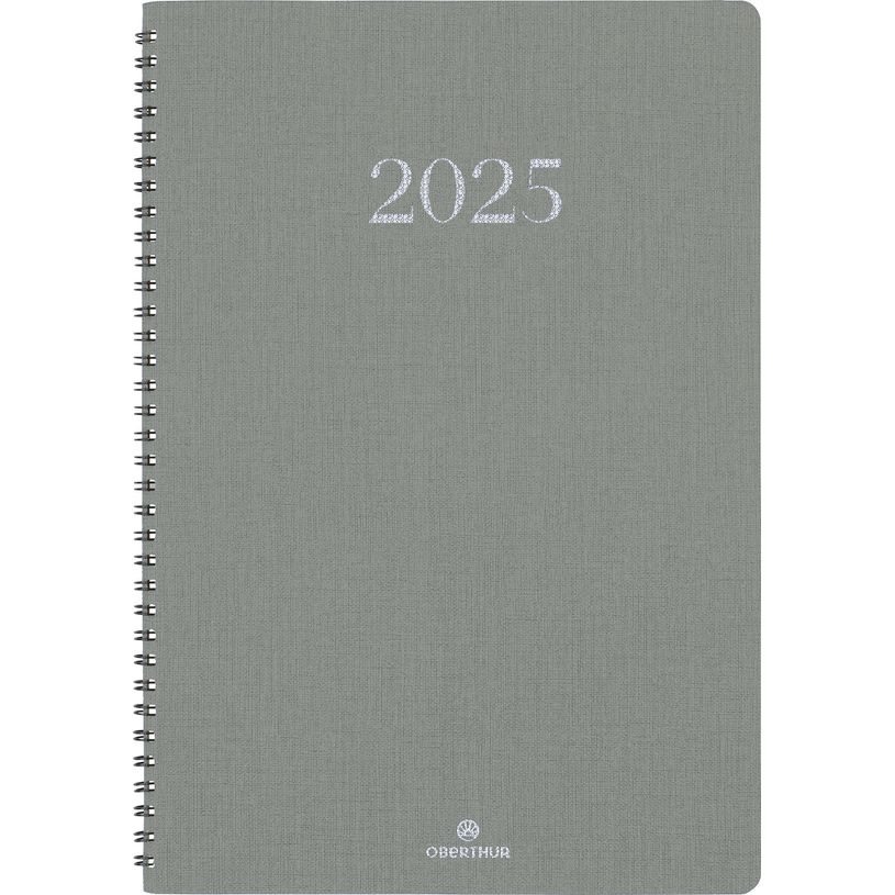3664447181202-Agenda de poche spiralé Galway - 1 semaine sur 2 pages - 10 x 15 cm - olive - Oberthur-P_405188531_1-0